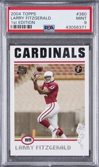 2004 Topps #360 Larry Fitzgerald 1st Edition Rookie Card - PSA MINT 9